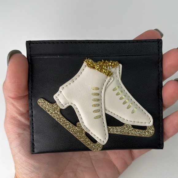Kate Spade Winter Wonderland Ice Skating Card Holder gift slim wallet - Picture 4 of 9